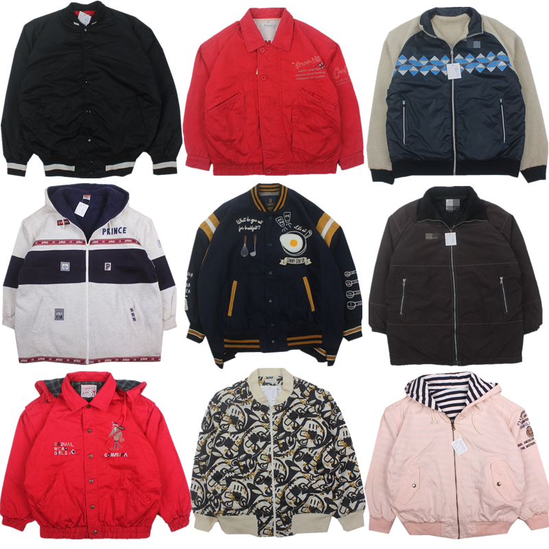 古着vintage 原宿街头嘻哈宽松范夹克刺绣外套棒球服男女F3
