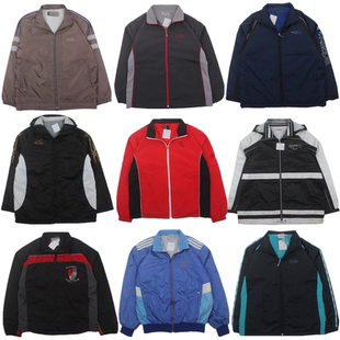 vintage古着日系BF风运动街头休闲嘻哈春秋薄款 撞色夹克外套F10