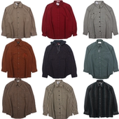 vintage古着日系衬衣百搭复古宽松纯色毛呢长袖 衬衫 男女T41