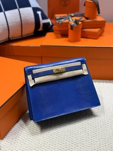 凯莉跳舞包宝石蓝金扣斜挎包女士包晚宴包