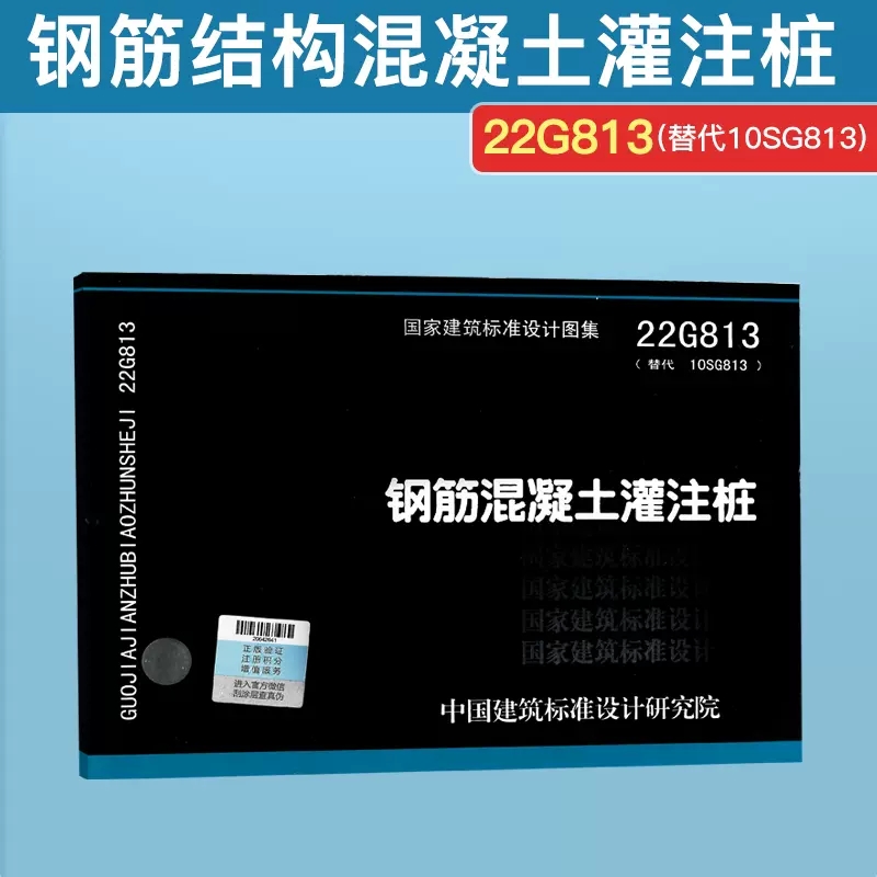 正版22G813钢筋混凝土灌注桩 代替10SG813国家建筑标准设计图集 结构图集 建筑场地 地基与基础图集 中国建筑标准设计研究院