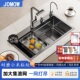 JOMOW5MM厨房集渣大单槽304不锈钢家用手工水槽水池洗菜盆洗碗槽
