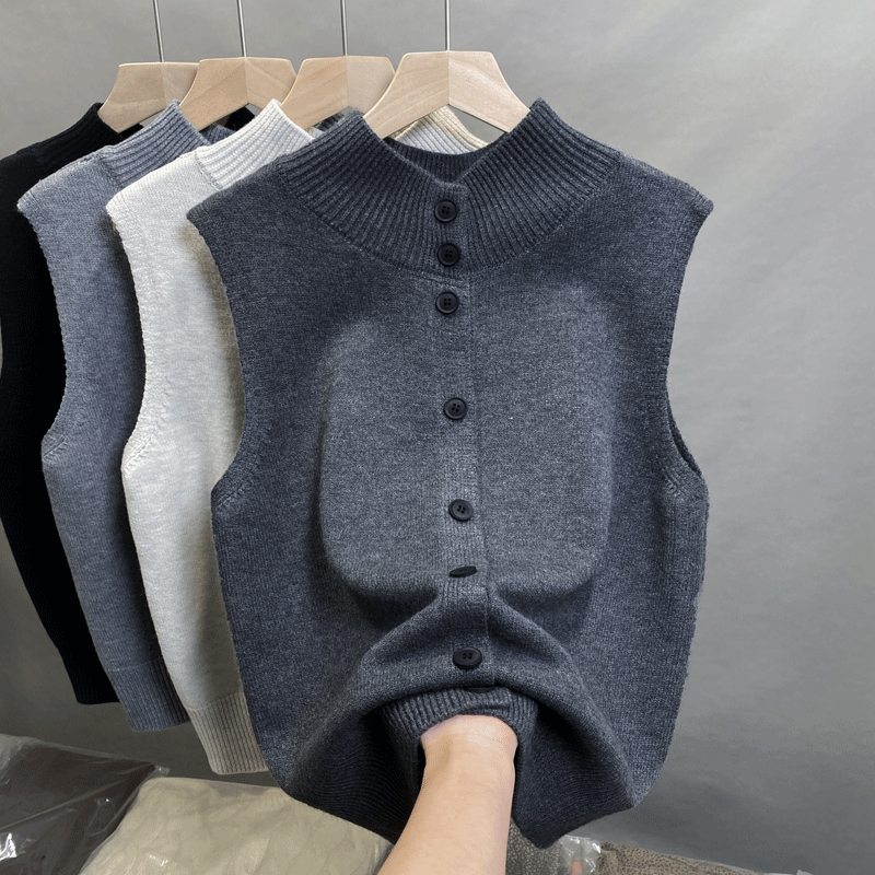 2025秋冬新款半高领韩版双面穿马甲毛衣女针织开衫马甲背心女上衣,女装/女士精品,马夹,淘宝优惠券,粉丝福利购,淘宝优惠卷