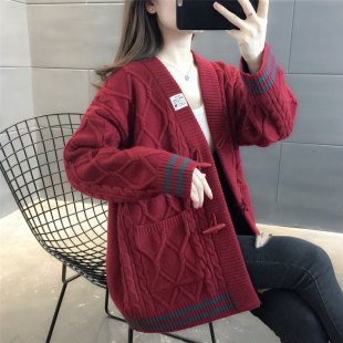 针织开衫 秋装 宽松慵懒风外搭长款 春秋韩版 女士毛衣外套2026年新款
