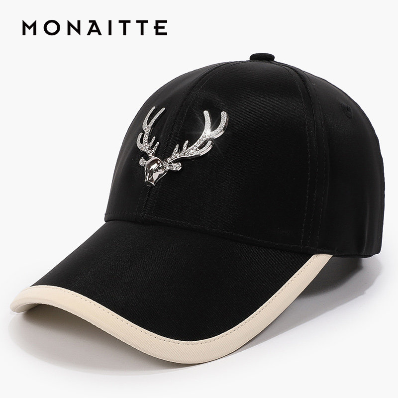 蒙奈特帽子女秋冬新款鸭舌帽大头围女士时尚防晒冬季洋气棒球帽潮