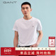 100%棉 GANT 甘特男士 短袖 圆领亲肤透气刺绣纯色休闲重磅T恤潮
