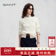 甘特2025秋冬新款 女装 纯棉绞花针织衫 GANT 美式 休闲圆领麻花毛衣