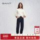 GANT 磨毛牛仔裤 甘特25秋冬女士锥形显瘦复古休闲加厚烟管裤