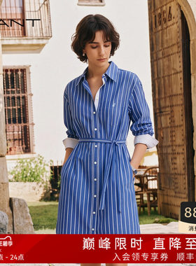 GANT/甘特女士纯棉衬衫连衣裙