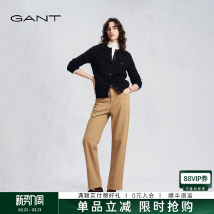 女士显瘦锥形裤 甘特秋冬新款 GANT 复古休闲五袋裤 加绒牛仔裤