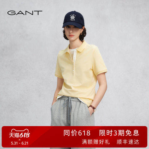 GANT/甘特女士正肩翻领短袖T恤