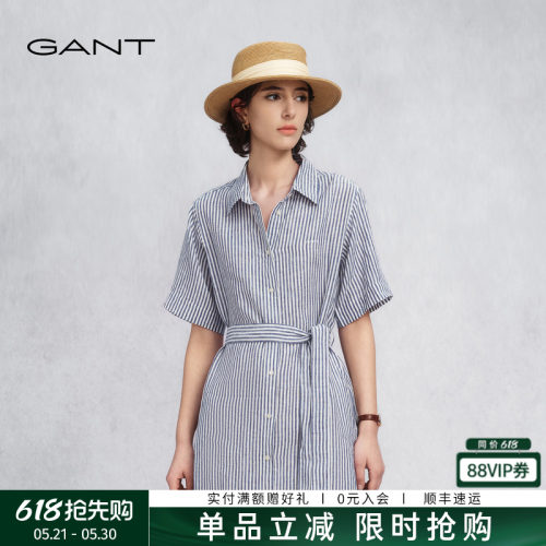 GANT/甘特女士纯亚麻连衣裙