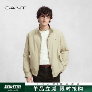 GANT 男士 夹克复古老钱风美式 休闲立领棉质通勤外套 甘特秋冬新款