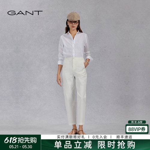 GANT/甘特女士烟管裤九分休闲裤