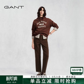 老钱休闲九分牛仔裤 GANT 磨毛厚款 女士显瘦锥形裤 子 甘特秋冬新款
