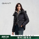 女士鹅绒羽绒服收腰轻便温暖连帽休闲羽绒服 新款 GANT 甘特秋冬季