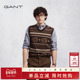 GANT 针织背心复古休闲马甲 费尔岛V领纯羊毛衫 甘特25秋冬新款 男士