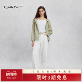 宽松休闲牛仔裤 GANT 老钱风女士经典 白色阔腿裤 甘特2026夏季 新款