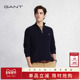 GANT 半拉链毛衣半高领百搭上衣 男羊毛针织衫 甘特25年秋冬季 新款