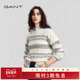 甘特2025秋冬新款 女装 纯绵羊毛衣圆领费尔岛套头长袖 GANT 针织衫
