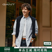 甘特春夏新款 GANT 男士 装 条纹衬衣 纯棉纯色牛津纺衬衫 G49衬衫