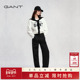 阔腿显瘦松弛感牛仔裤 GANT 厚款 窄版 甘特25秋冬新款 加绒黑色女裤