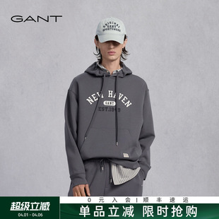 GANT 新款 男士 运动休闲套头上衣连帽复古潮流重磅卫衣 甘特春秋季