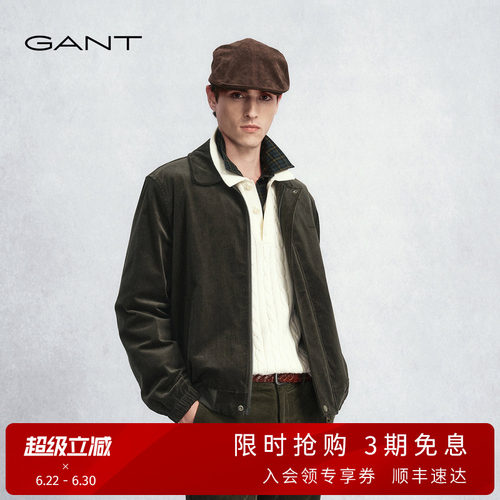 GANT/甘特男士翻领条绒夹克外套