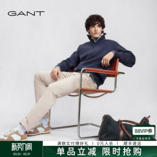 男装 棉质裤 子时尚 GANT 纯色通勤百搭锥形休闲裤 新款 修身 甘特秋季