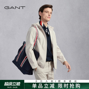 GANT 男士 微弹易打理外套休闲连帽时尚 通勤百搭夹克 甘特春秋新款