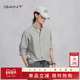 甘特2025夏新款 男士 亚麻舒透衬衣竖条纹简约风休闲长袖 GANT 衬衫