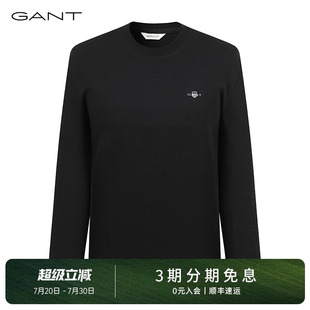 运动纯色圆领潮流ins长袖 GANT 休闲宽松时尚 甘特春季 宽松卫衣 男士