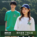 100%棉 甘特亚洲限定夏季 GANT T恤 男士 logo印花字母重磅短袖