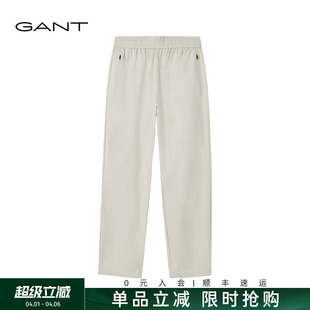 百搭显瘦小脚裤 GANT 甘特春夏新款 女士经典 子 微锥通勤弹力休闲裤