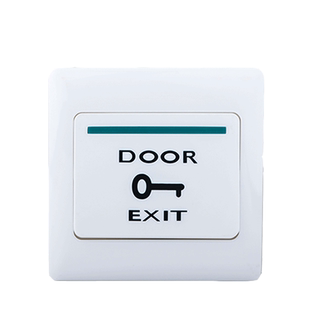 门禁开关出门按钮 86型 明盒 手动自复位门铃 常开开关量开关面板