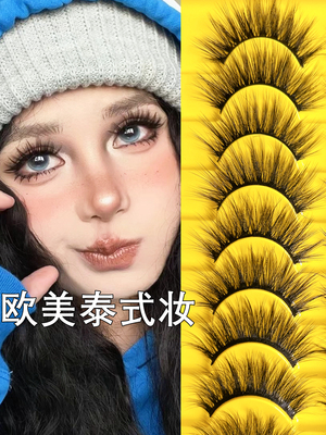 1006欧美轻奢浓密假睫毛猫耳自然素颜芭比翘种眼睫毛一片式女团款