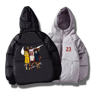 nba三巨头飞人面包服防寒百搭羽绒棉服显瘦韩版棉袄学生大童外套