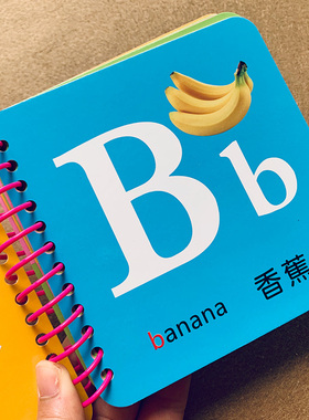 宝宝26个英文字母卡片abc大小写英语启蒙撕不烂翻翻书幼儿英文0-1-2-3周岁宝宝益智启蒙书籍幼儿园大班英语教材学习英文早教图书