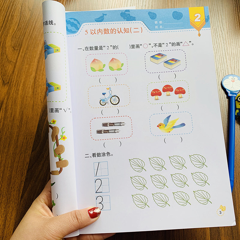 幼儿奥数启蒙数学思维训练智力测试题卡3-5-6岁幼儿园小中大班数学全