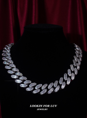 LFL镀金5A锆石古巴链男女款