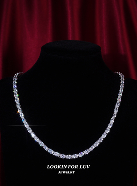 LFL锆石镀金椭圆男女百搭网球链