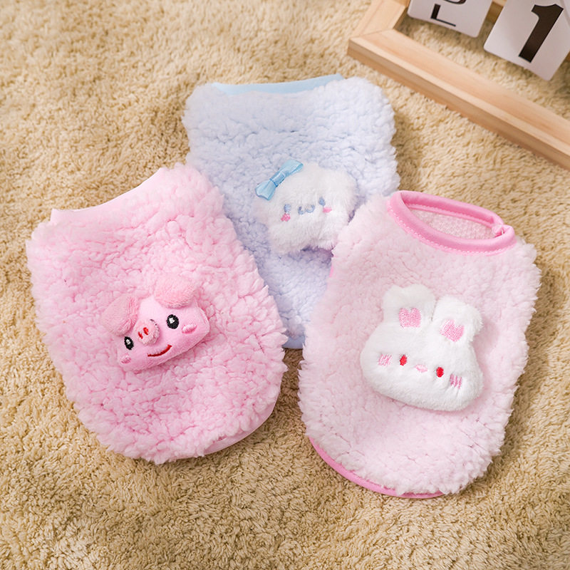 超小体狗狗衣服xxs1斤内小型幼犬2个月吉娃娃小鹿犬冬天背心保暖