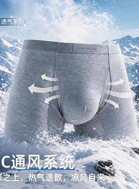 【凉感透气】双C网眼洞洞裤男士夏季舒适内裤无痕平角四角裤