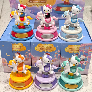 正品三丽鸥HelloKitty童心小马系列盲盒桌面摆件女生日新年礼物