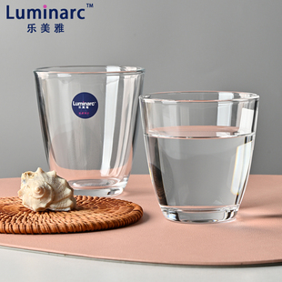 乐美雅耐热玻璃杯钢化玻璃可微波炉泡茶杯热饮杯果汁牛奶杯早餐杯