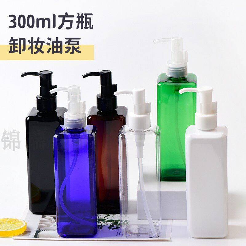 300ml方形瓶按压卸妆水啫喱