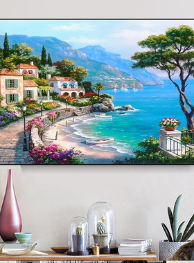 蒙娜丽莎简约现代客厅风景画