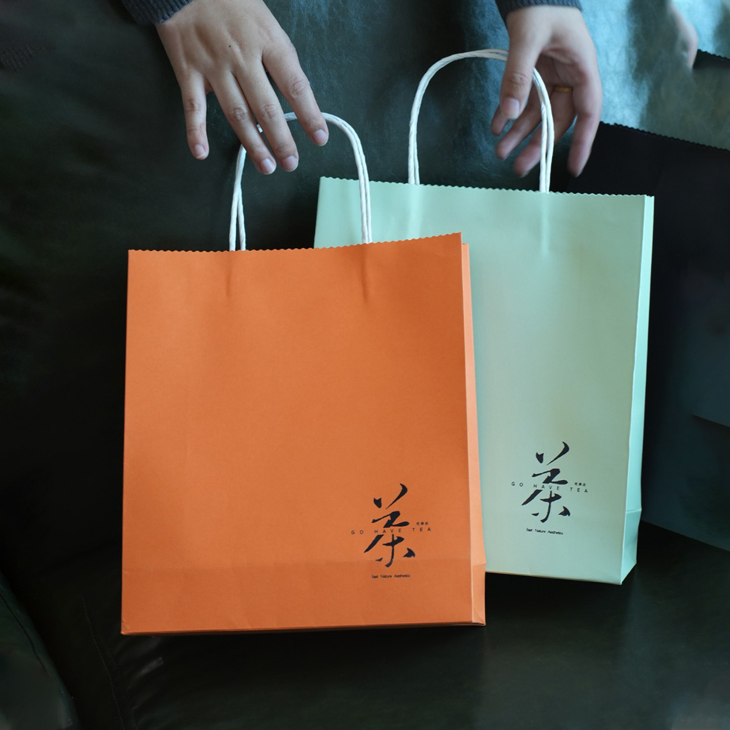 手提袋礼品袋茶叶包装袋茶礼袋伴手礼彩色手提袋绿茶红茶散茶提袋