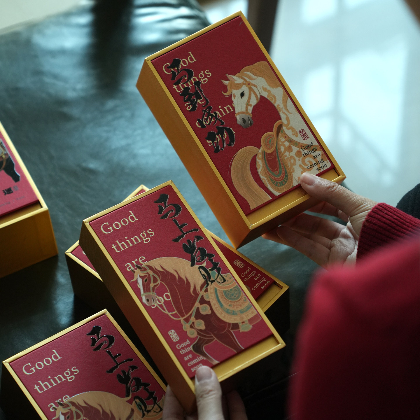 马年红茶岩茶创意两泡装六泡装伴手礼三泡通用摆泡茶叶包装盒定制