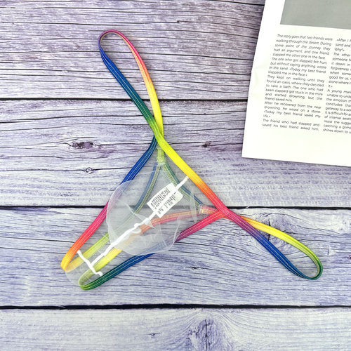 男士丁字内裤细网纱轻薄全透明性感诱惑裤头低腰彩虹细带个性速干